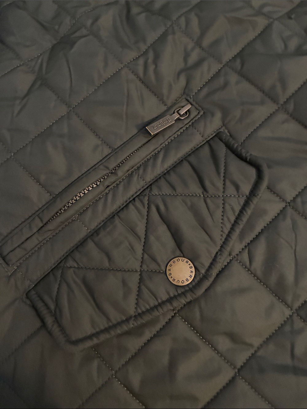 Barbour Dark Green Quilted Lightweight Jacket - Picture 3 of 16